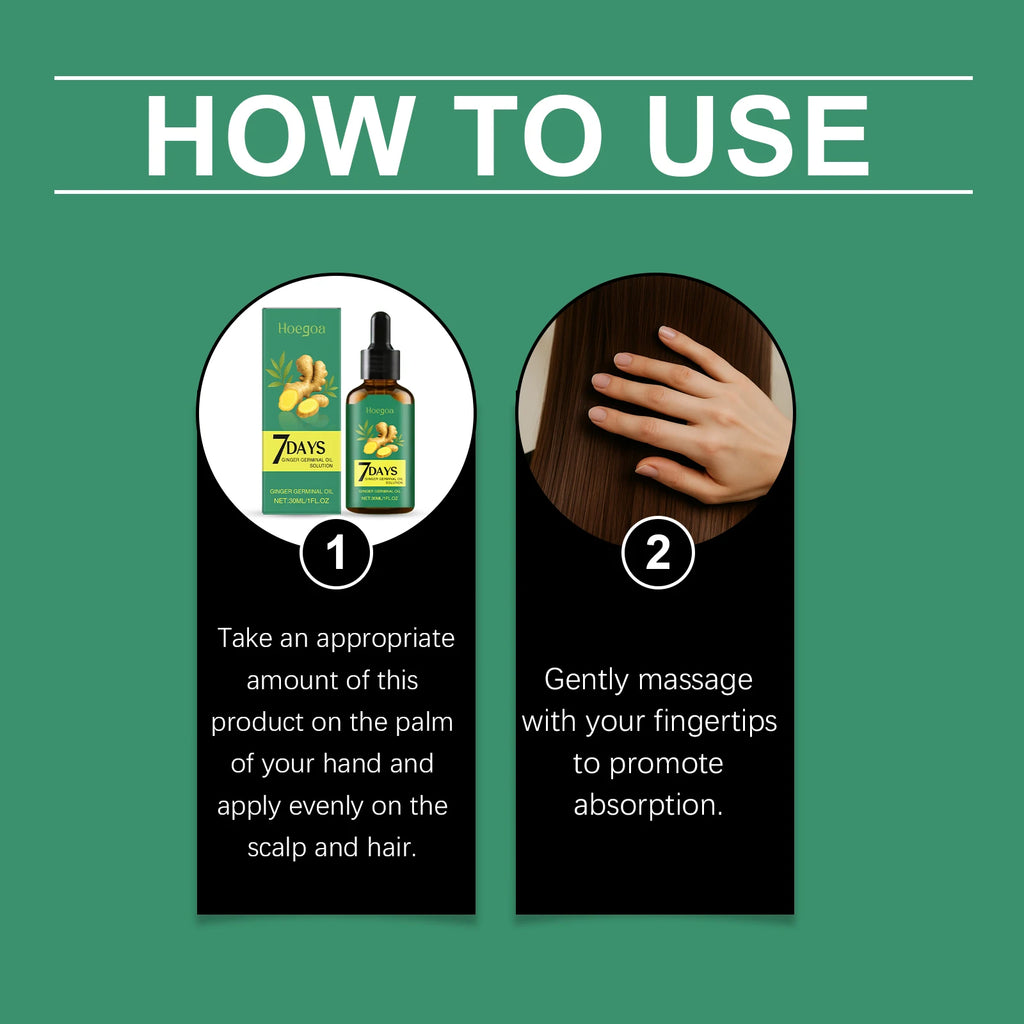 7-Day Ginger Hair Growth Serum – Anti-Hair Loss Scalp Treatment