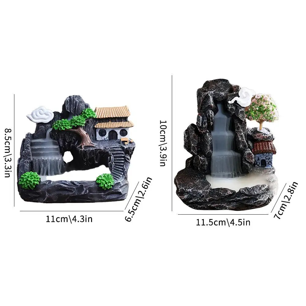 Backflow Incense Burner Waterfall – Aromatherapy Home Decor with Incense Cones