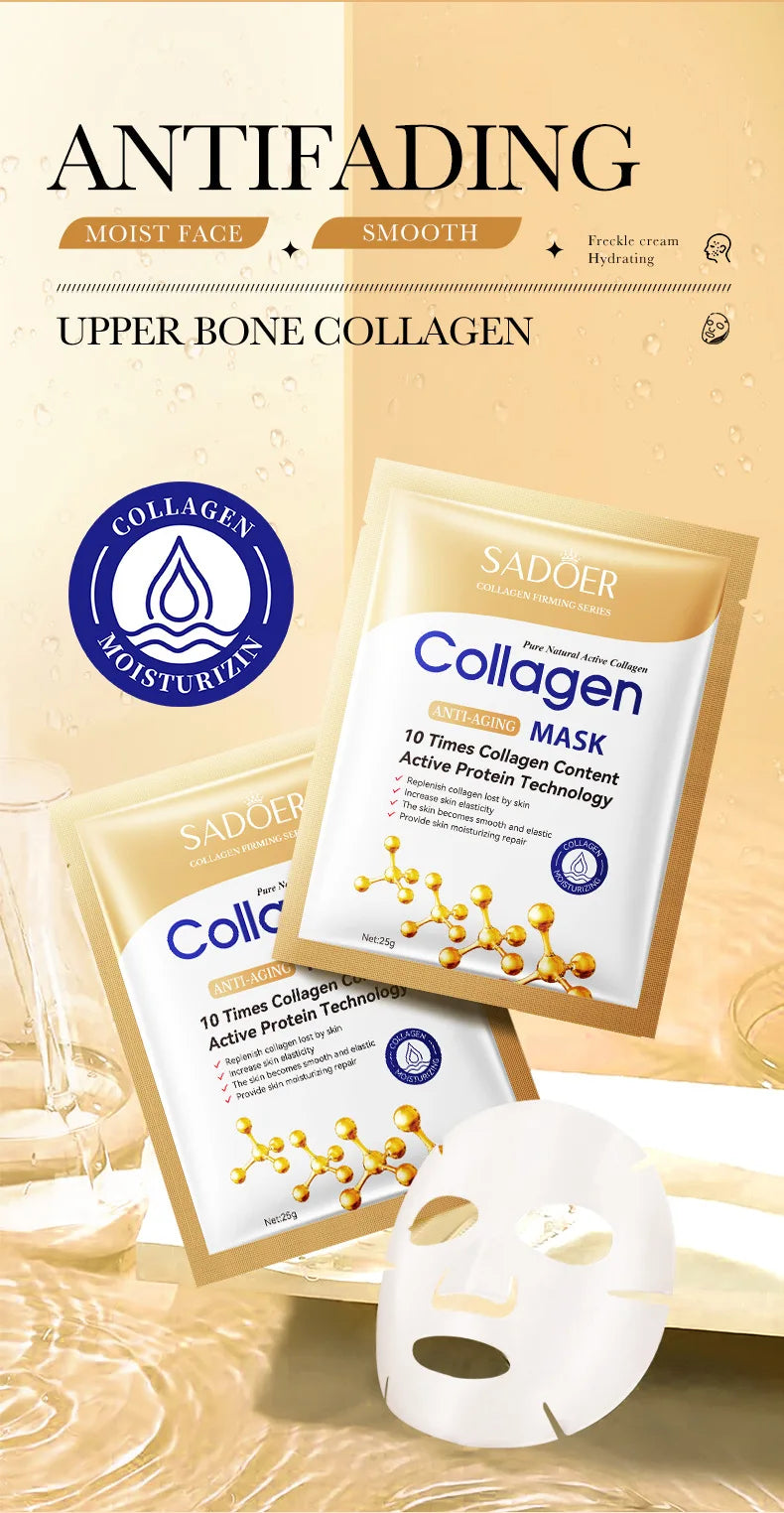 Collagen Face Masks – Moisturising & Firming (10 Pack)
