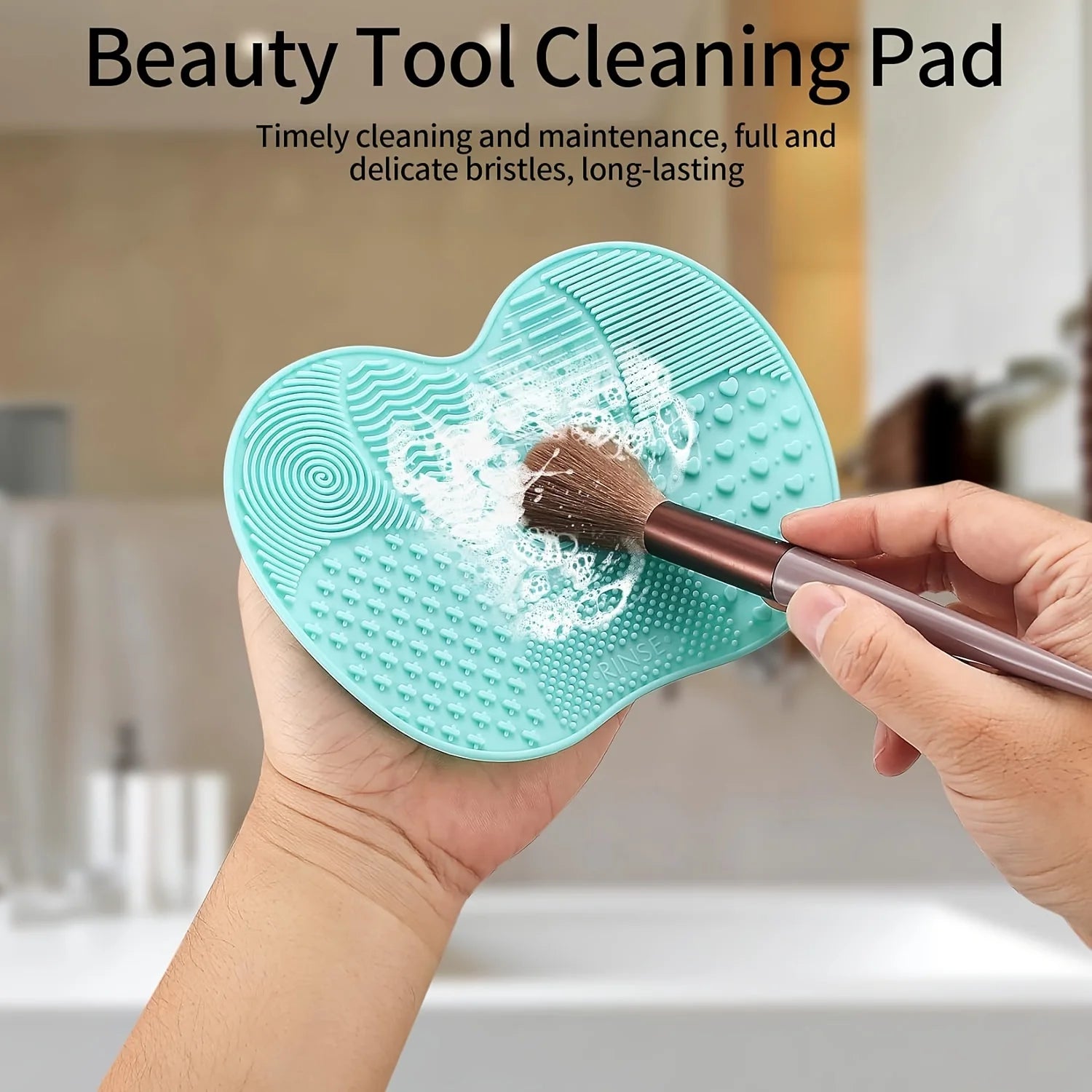 Silicone Makeup Brush Cleaning Pad with Suction Cup