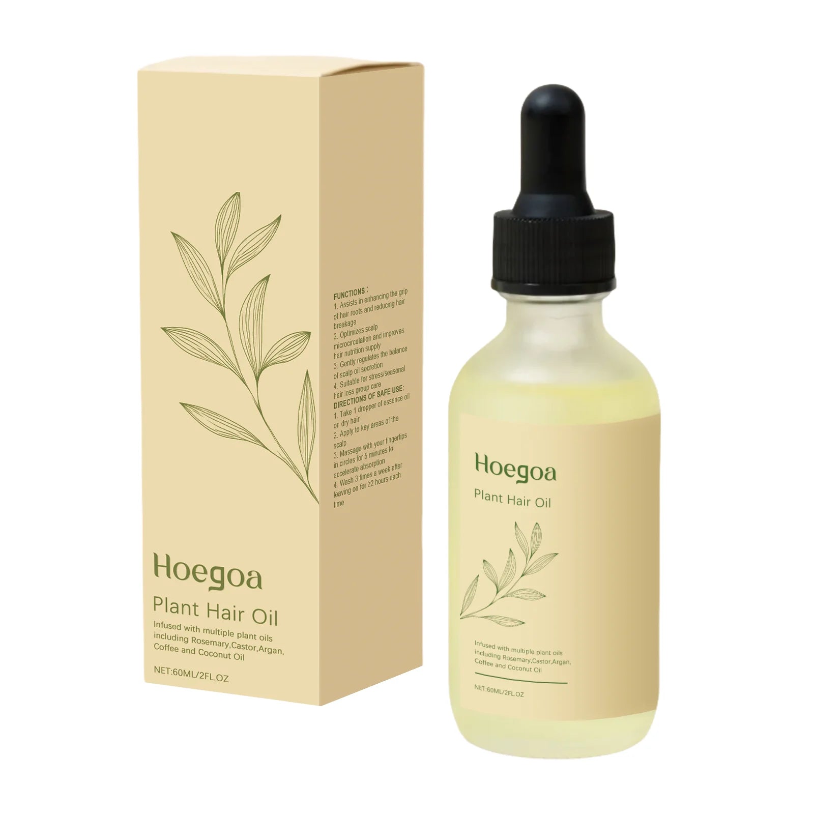 Natural Vegan Hair Growth Oil – Nourishing Treatment for Dry & Damaged Hair