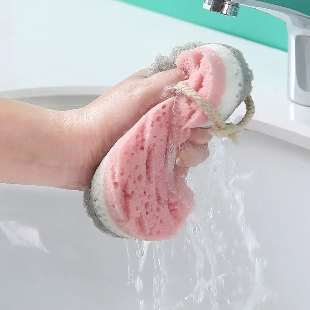 3-Layer Exfoliating Body Scrub Sponge & Washcloth