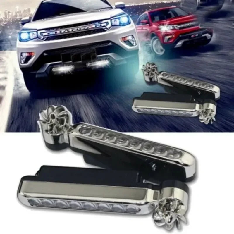 Wind-Powered Car LED Daytime Running Light – 8 LED DRL