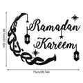 Eid Mubarak Gold Acrylic Mirror Wall Sticker – Ramadan Kareem Large Wall Decal 2026