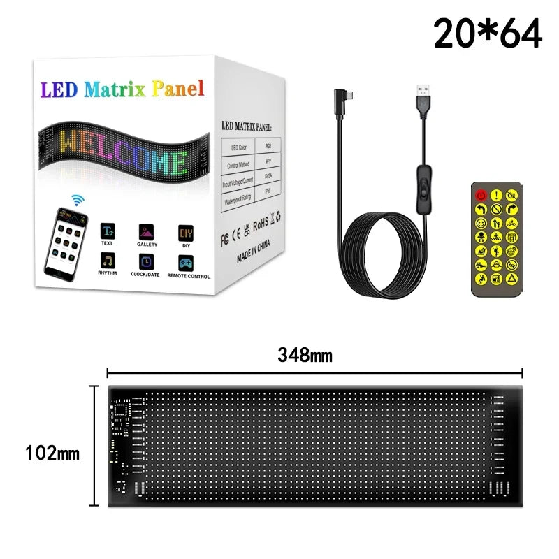 Smart Pixel LED Display Panel – Programmable Advertising Sign with APP Control