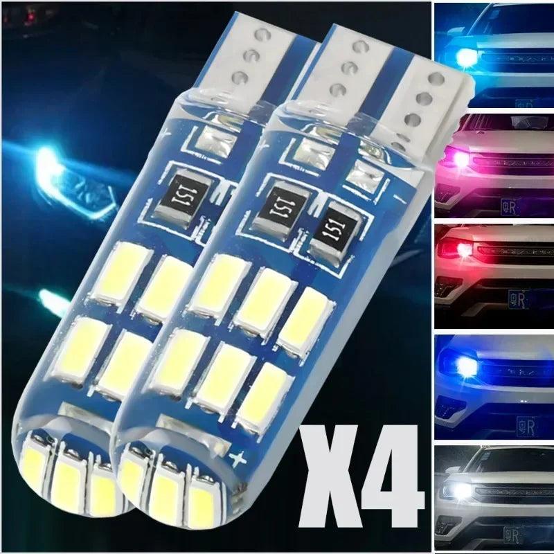 T10 W5W Car LED Signal Bulbs – 6000K White, Pack of 2 or 4