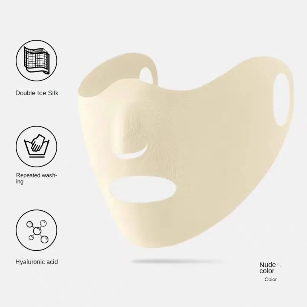 UPF50+ Ice Silk Sunscreen Face Mask – Outdoor Sports UV Protection