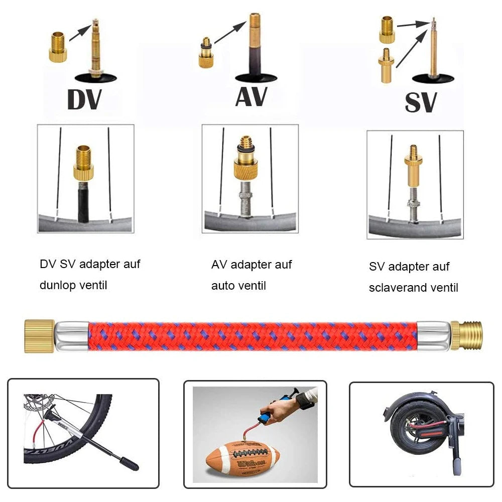 Presta & Schrader Valve Adapter Set (21 Pcs)