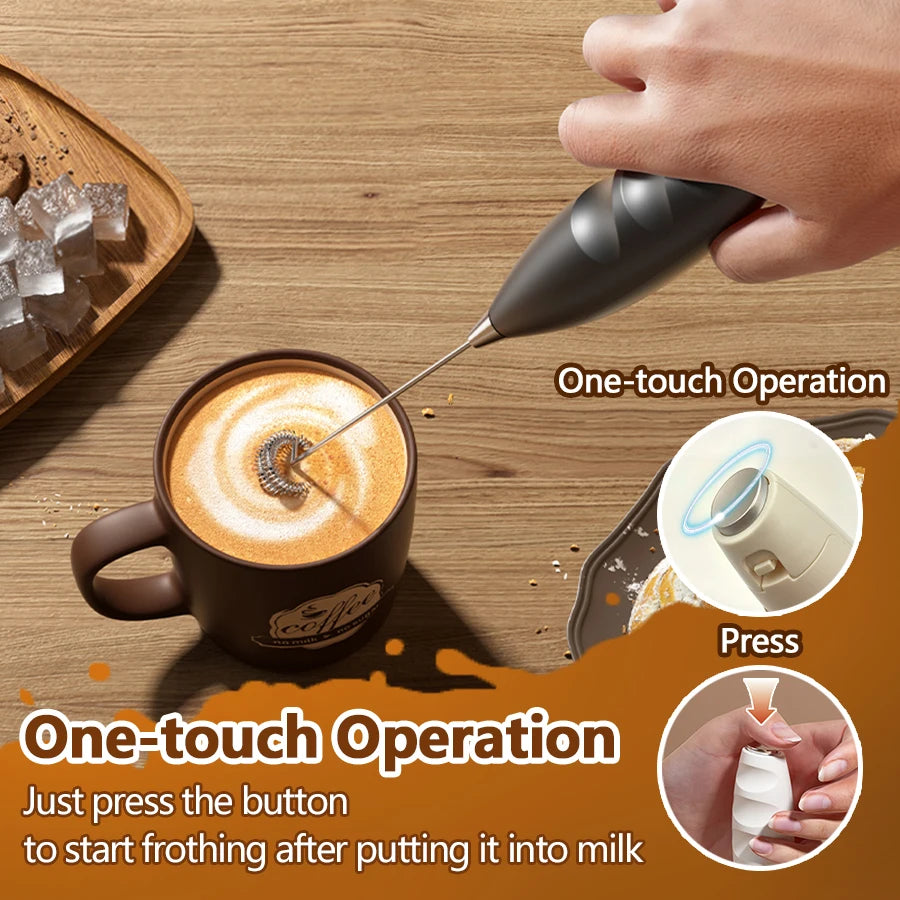 Handheld Milk Frother – Mini Foam Maker for Coffee & Lattes