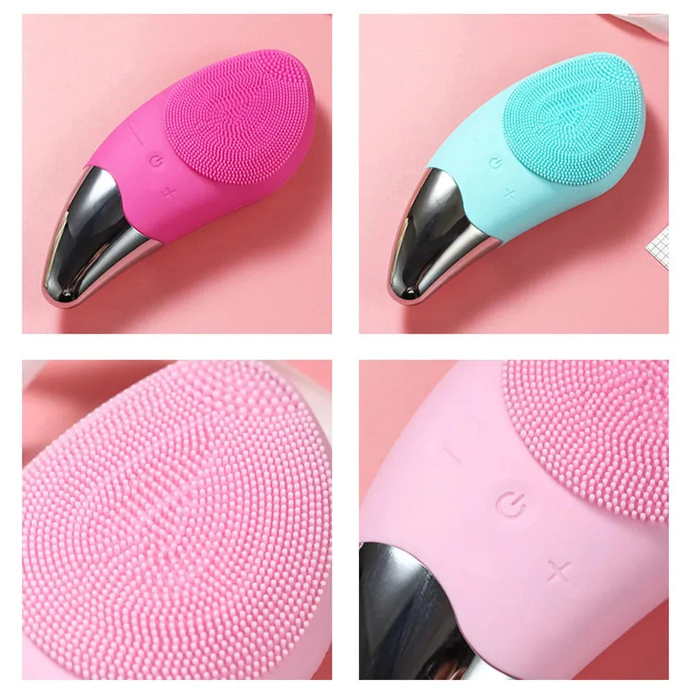 Ultrasonic Silicone Face Cleansing Massager