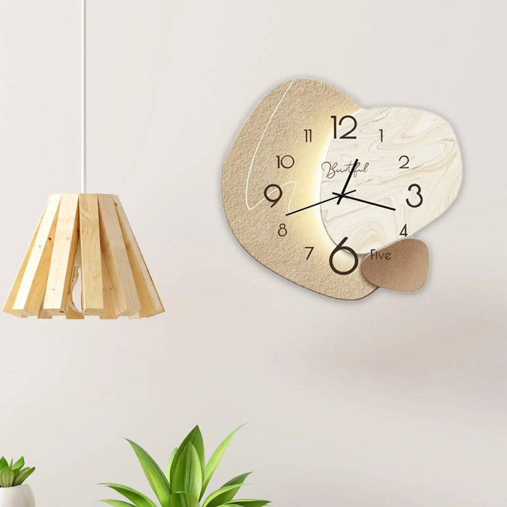 Nordic Silent Wall Clock – Decorative Mute Hanging Clock for Living Room