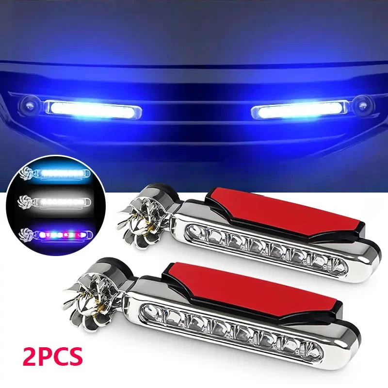 Wind-Powered Car LED Daytime Running Light – 8 LED DRL
