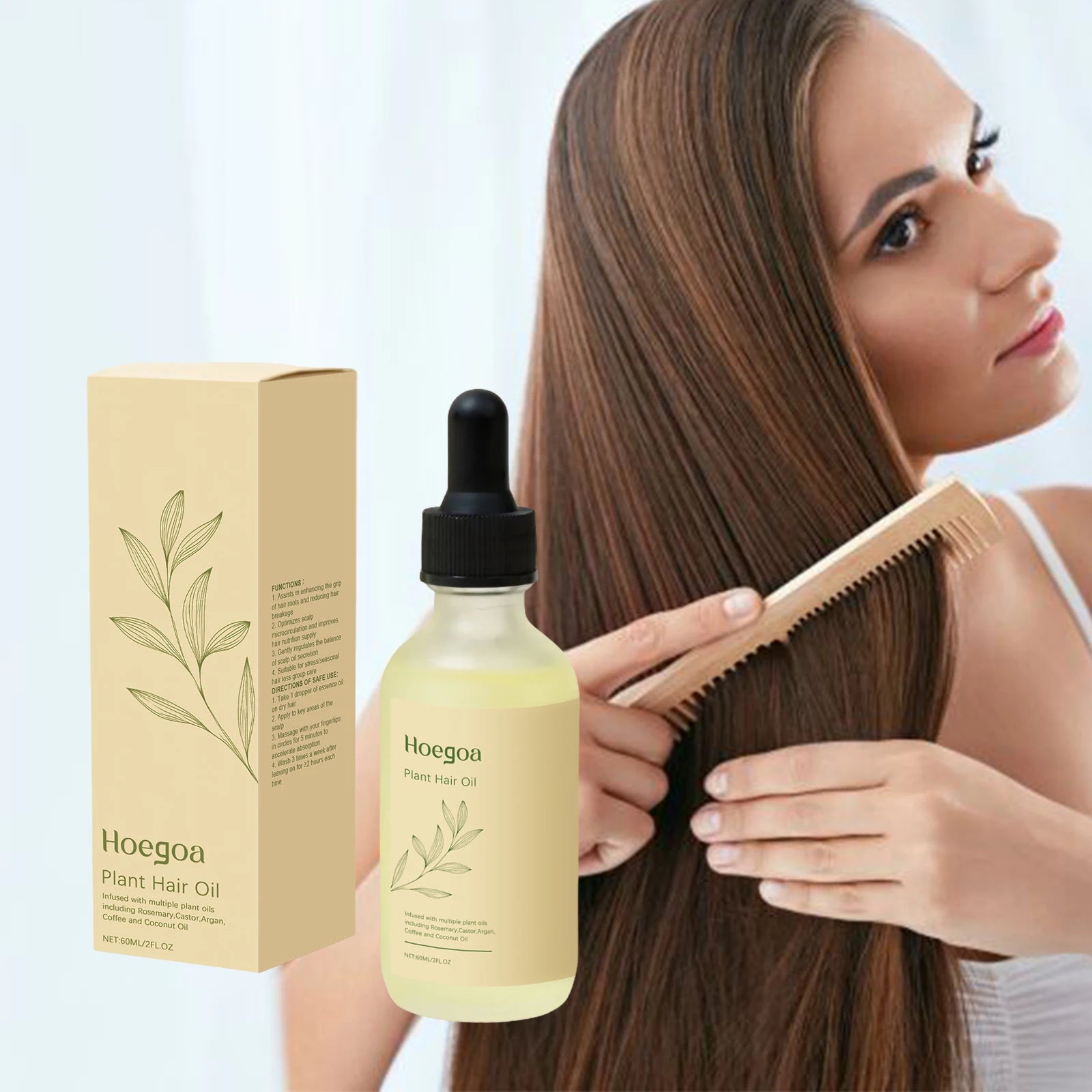 Natural Vegan Hair Growth Oil – Nourishing Treatment for Dry & Damaged Hair