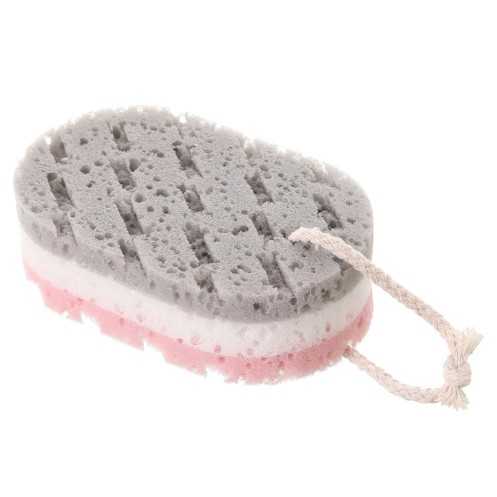 3-Layer Exfoliating Body Scrub Sponge & Washcloth