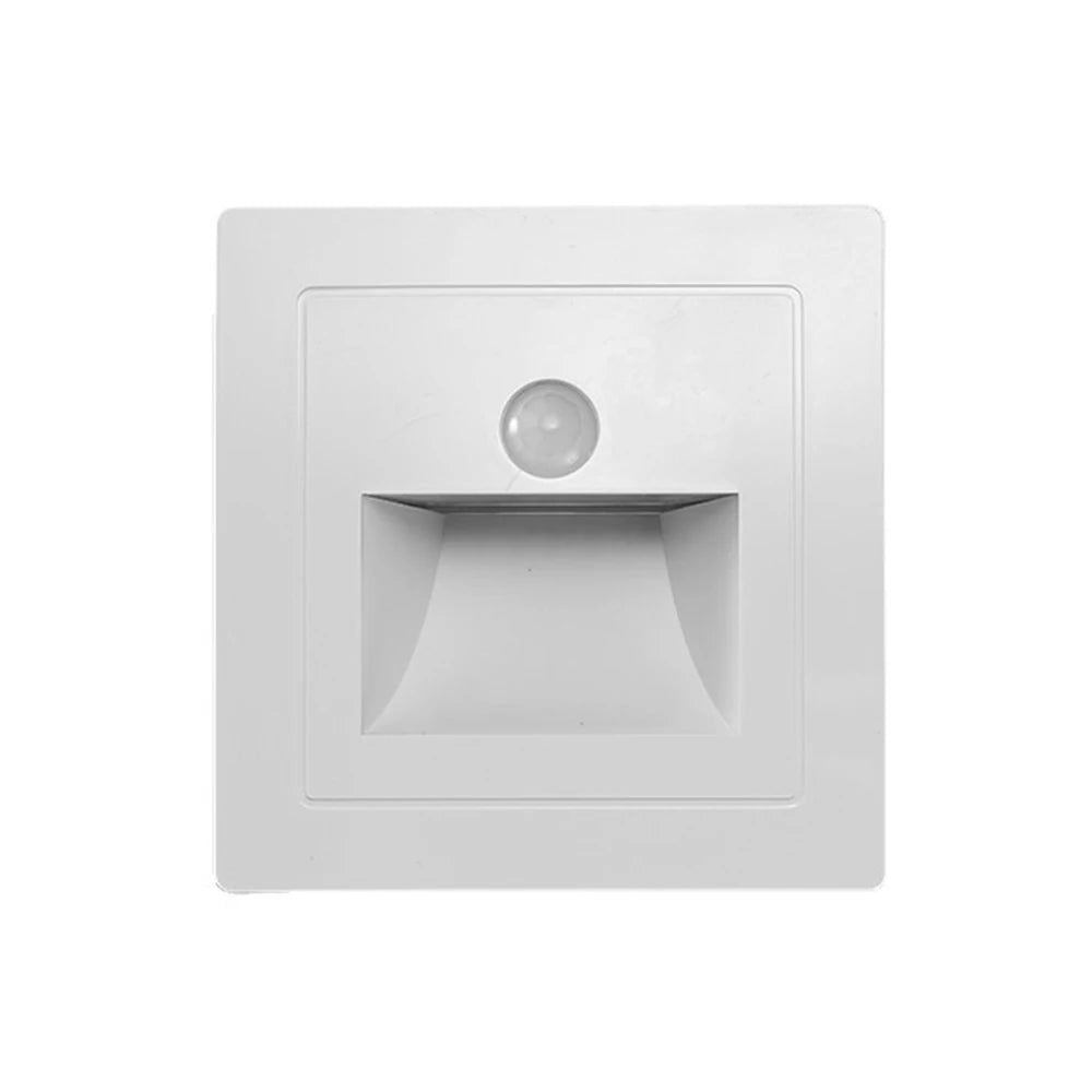 Recessed LED Wall Stair Light 2W – PIR Motion Sensor Step & Corridor Lamp