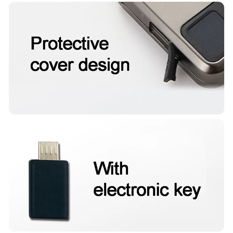 Tuya Smart Fingerprint Padlock - 20 Prints, USB Rechargeable
