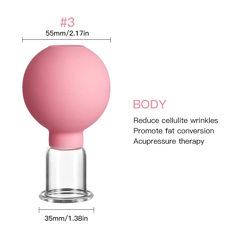 Rubber Vacuum Cupping Face Massager – Anti-Wrinkle & Lifting