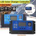PWM Solar Charge Controller 12V/24V – 10A–60A LCD Battery Panel Regulator