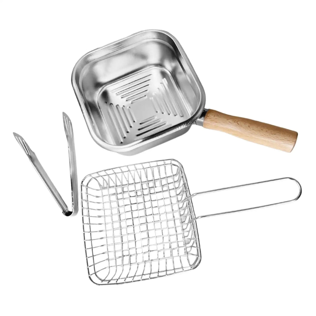 Portable Stainless Steel Deep Fryer Pot – 2500ml