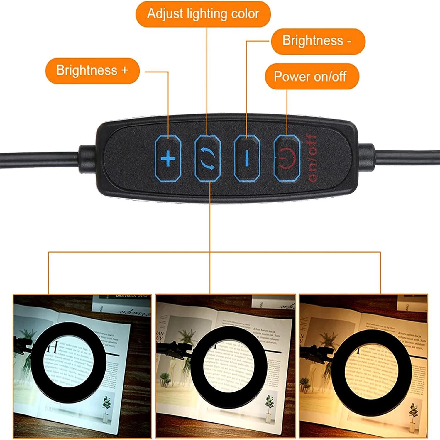 5X LED Magnifying Lamp with Clamp – 3 Colour Modes for Skincare, Soldering & Repair