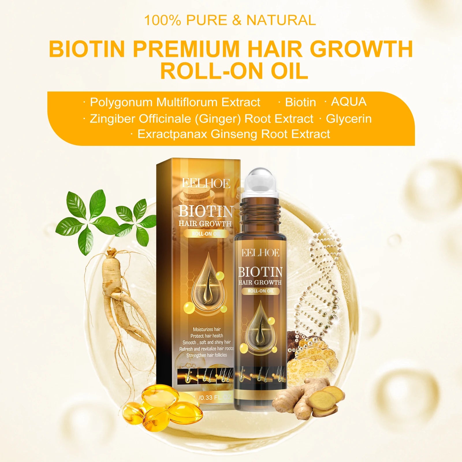 Biotin Hair Growth Shampoo & Conditioner – Frizz, Thinning & Damage Repair