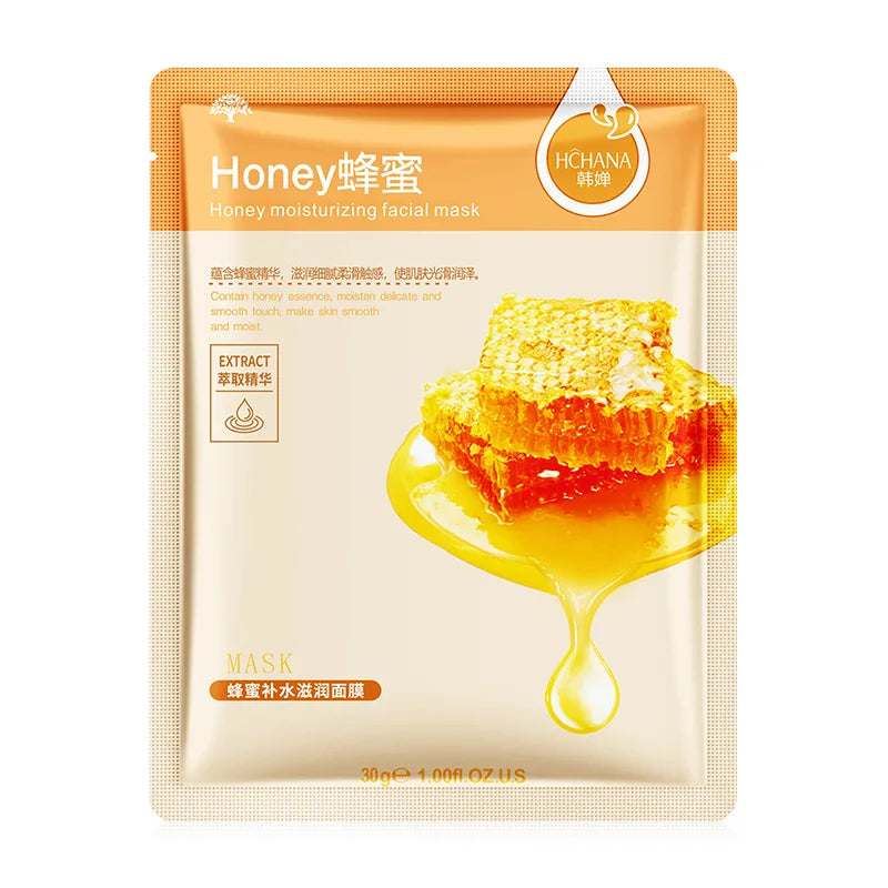 Natural Plant Sheet Face Masks - Moisturising, Anti-Ageing & Oil Control (10 Pack)