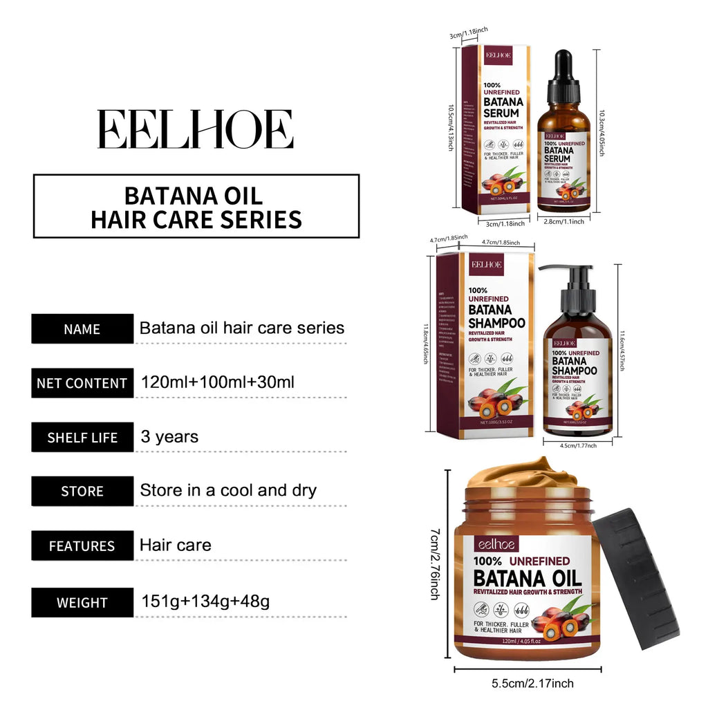 EELHOE Batana Oil Shampoo & Conditioner – Anti-Frizz, Nourishing & Hair Growth