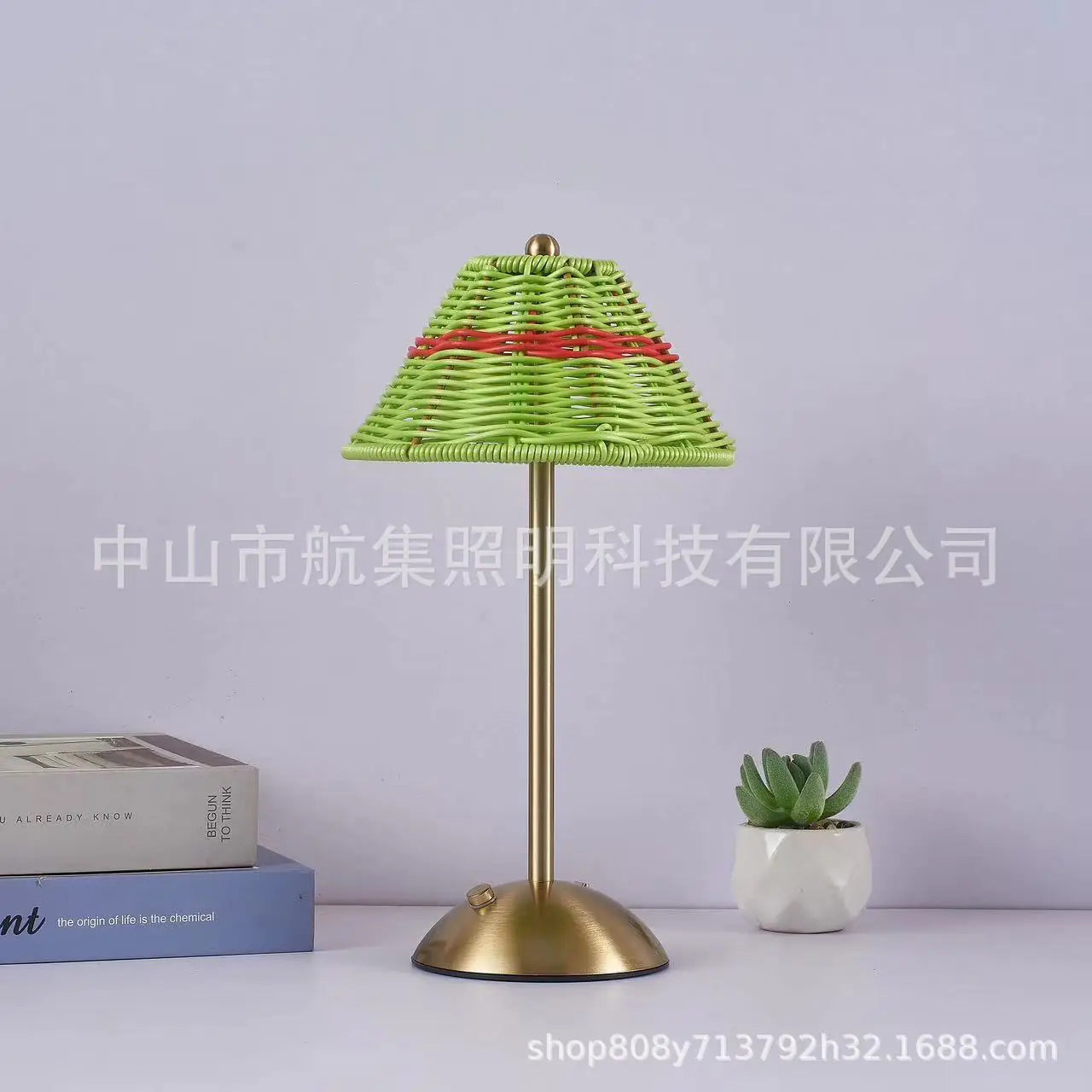 LED Rattan Rechargeable Retro Desk Lamp – Southeast Asian Style Atmosphere Light