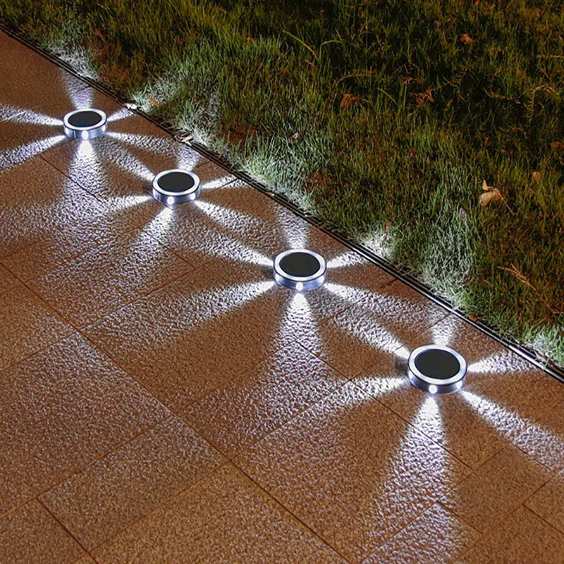 Solar Outdoor Wall Light – 8 Modes Waterproof Round Petal Garden & Fence Lamp