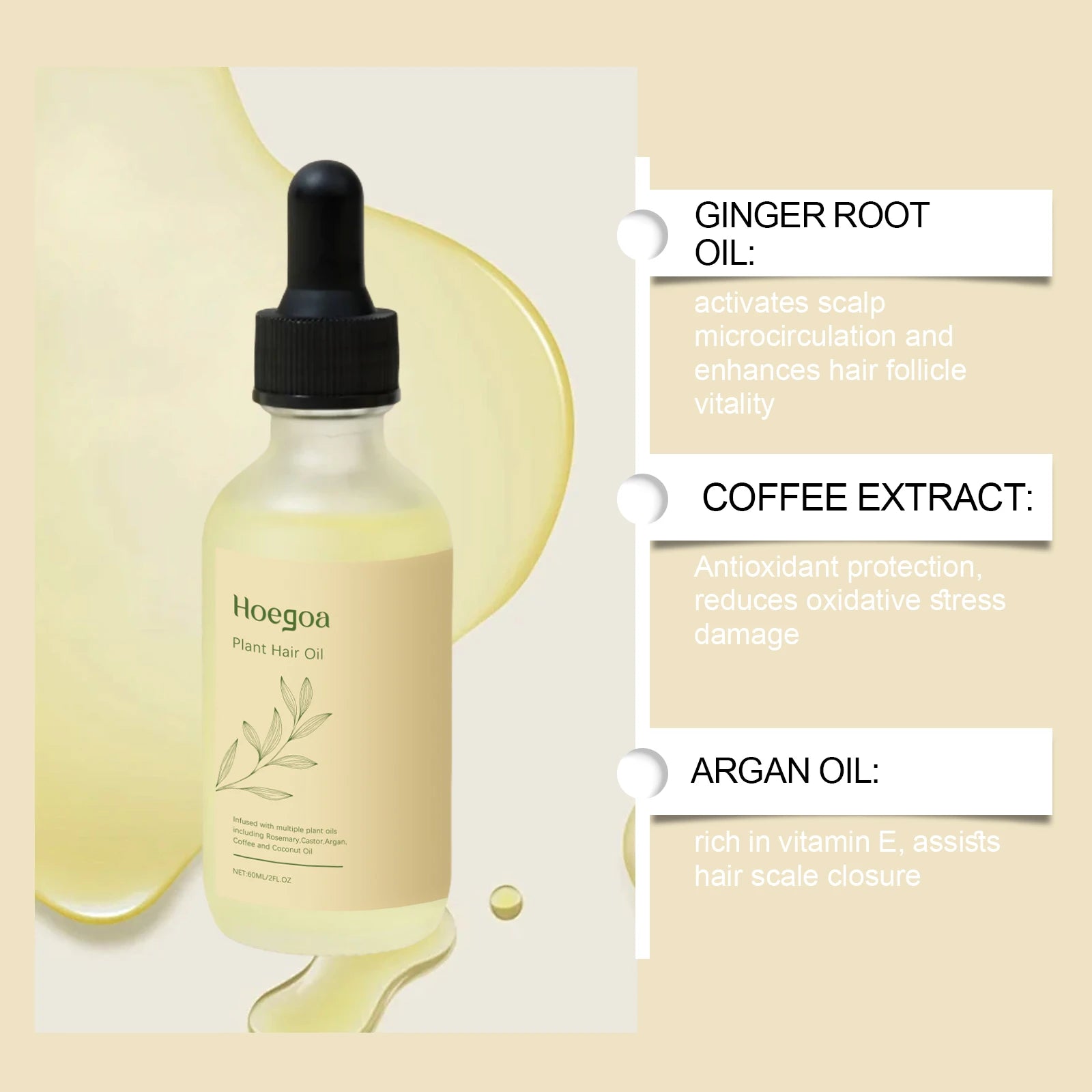 Natural Vegan Hair Growth Oil – Nourishing Treatment for Dry & Damaged Hair