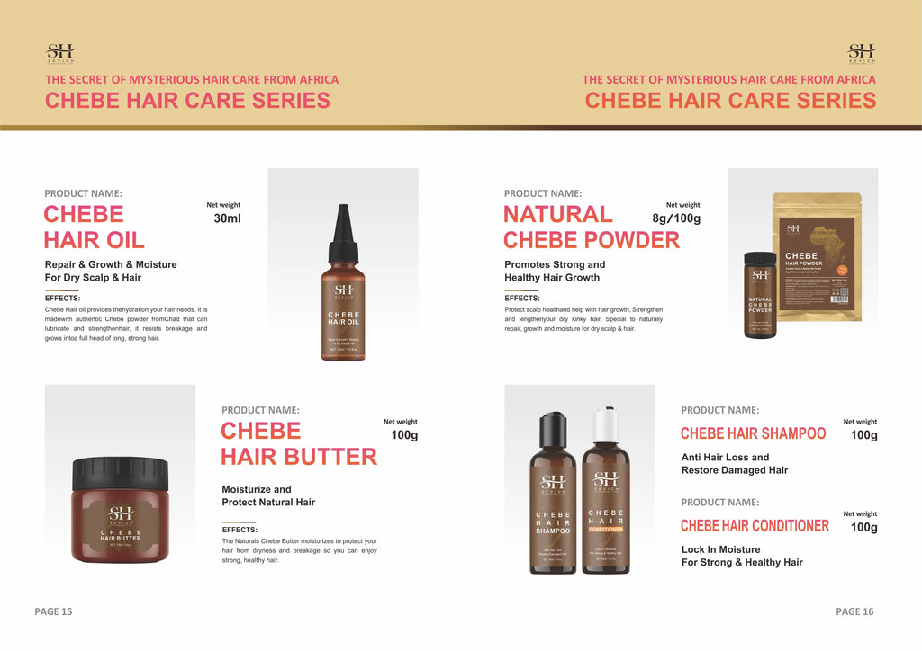 Chebe Anti-Hair Loss Set – Traction Alopecia Treatment Shampoo & Conditioner