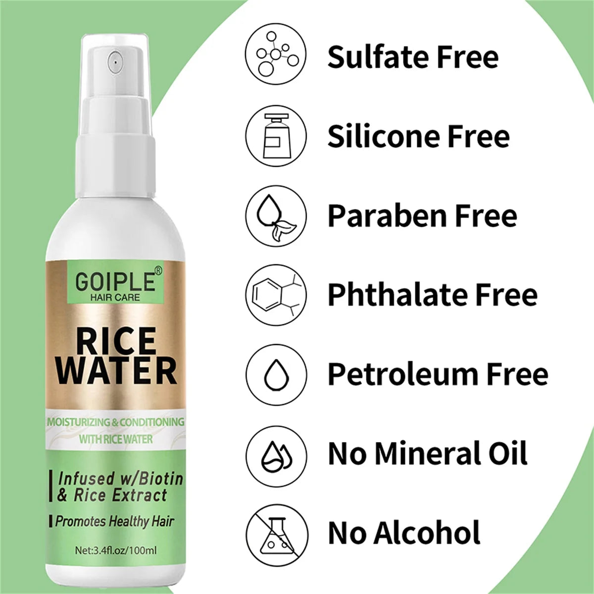 Rice Water Hair Growth & Repair Spray – 100ml