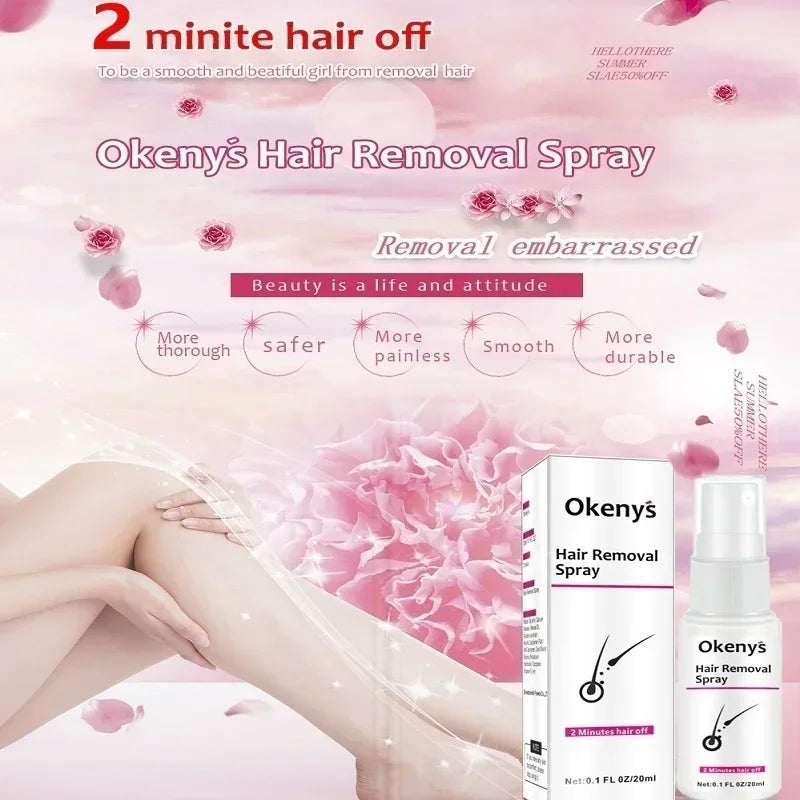 2-Minute Fast Hair Removal Spray – Painless Depilatory for Men & Women