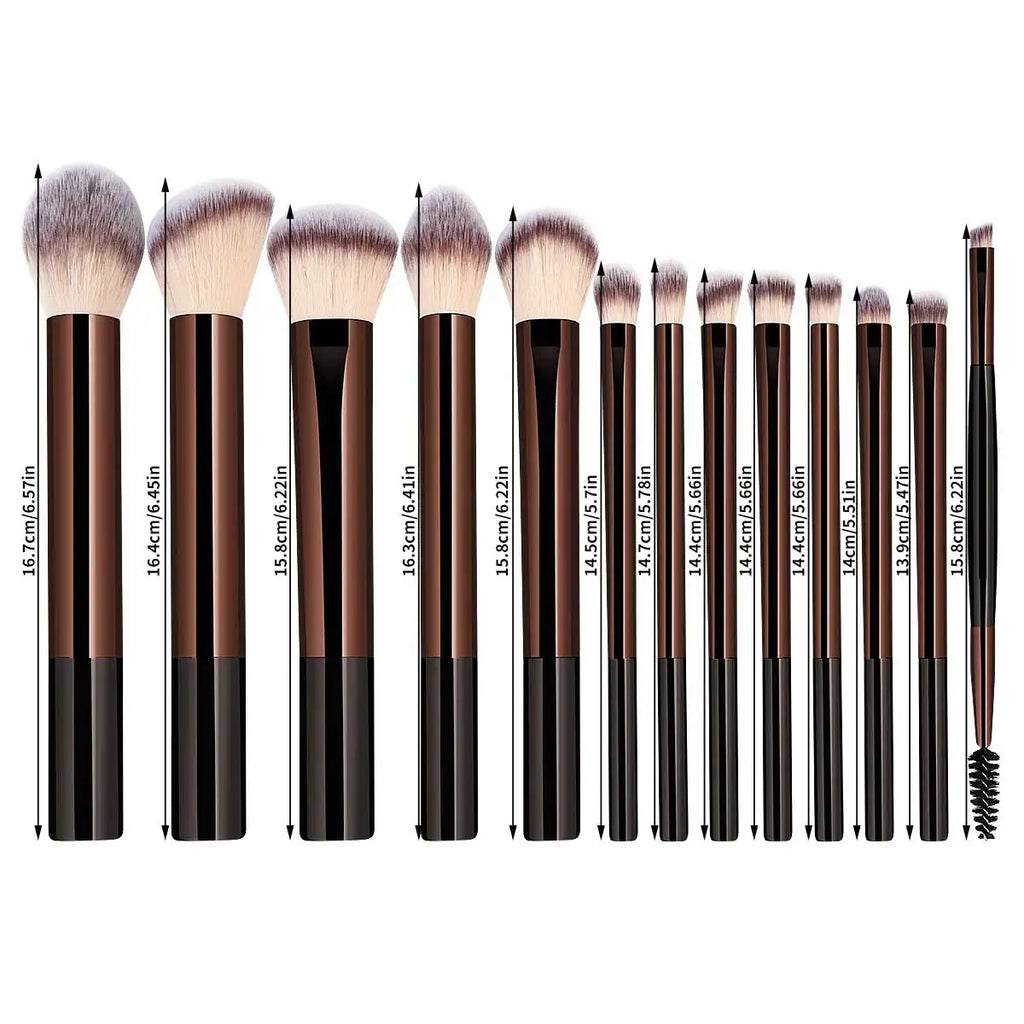 13pc Makeup Brush Set – Foundation, Concealer, Eyeshadow & Kabuki Blending Brushes