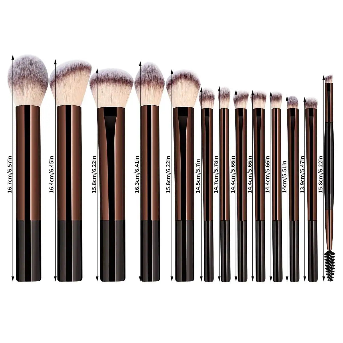 13pc Makeup Brush Set – Foundation, Concealer, Eyeshadow & Kabuki Blending Brushes