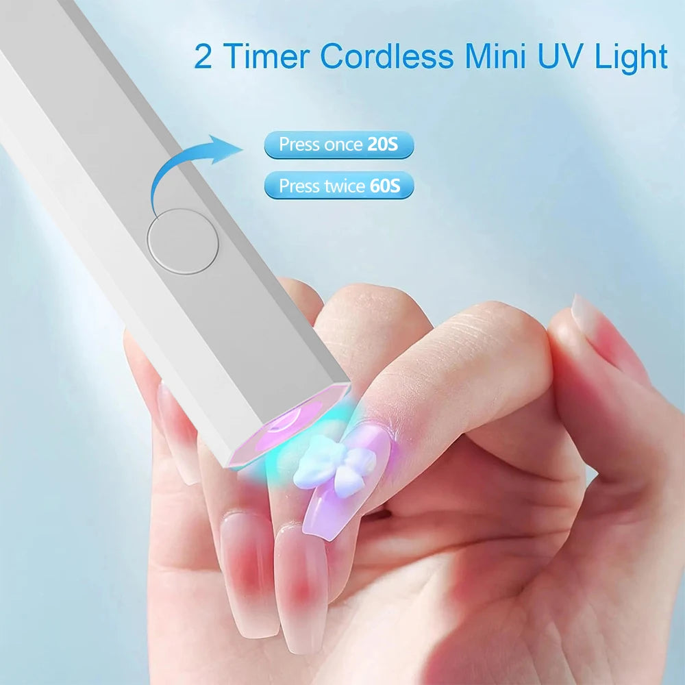 LINMANDA Mini UV LED Nail Lamp 3W – Handheld Gel Polish Nail Dryer