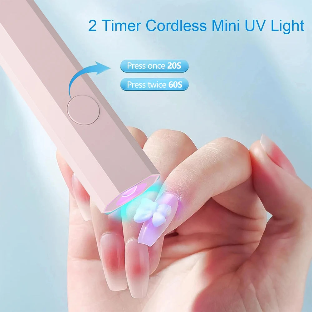 LINMANDA Mini UV LED Nail Lamp 3W – Handheld Gel Polish Nail Dryer