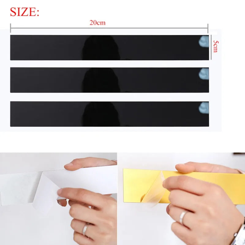 10/20pc DIY Acrylic Mirror Wall Stickers – TV Background & Room Art Decor