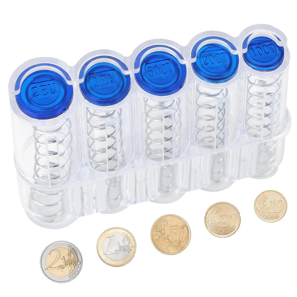 Spring Coin Dispenser & Purse Storage Box – Portable Money Holder Wallet