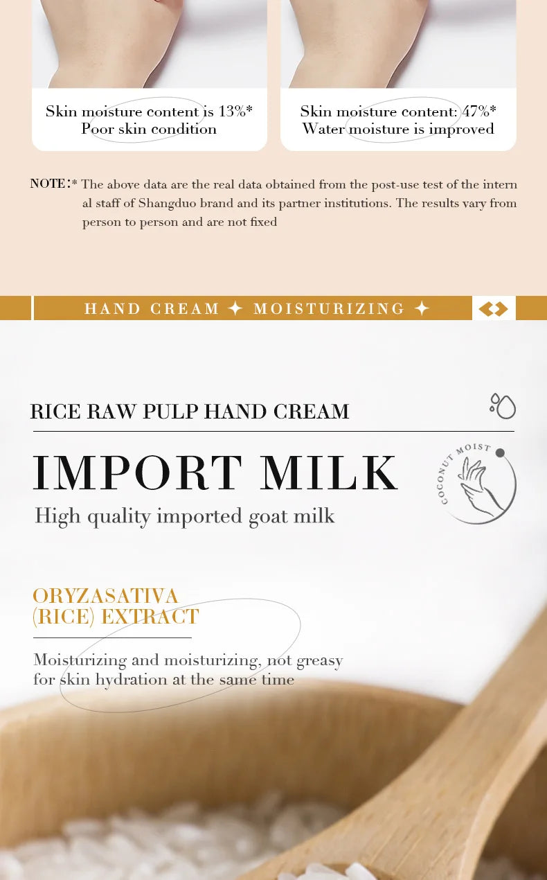 White Rice Hand Cream – Moisturising & Brightening