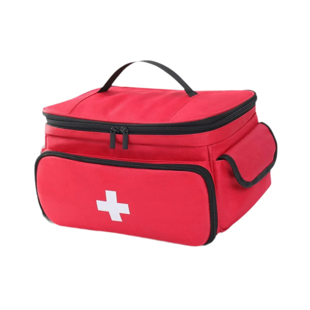Portable First Aid Bag - Empty Emergency Supplies Pouch for Travel, Gym & Outdoors
