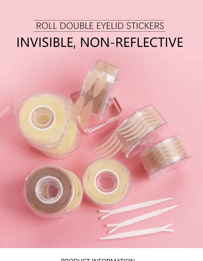 600pc Double Fold Eyelid Tape – Invisible Self-Adhesive Eye Lash Shadow Patch