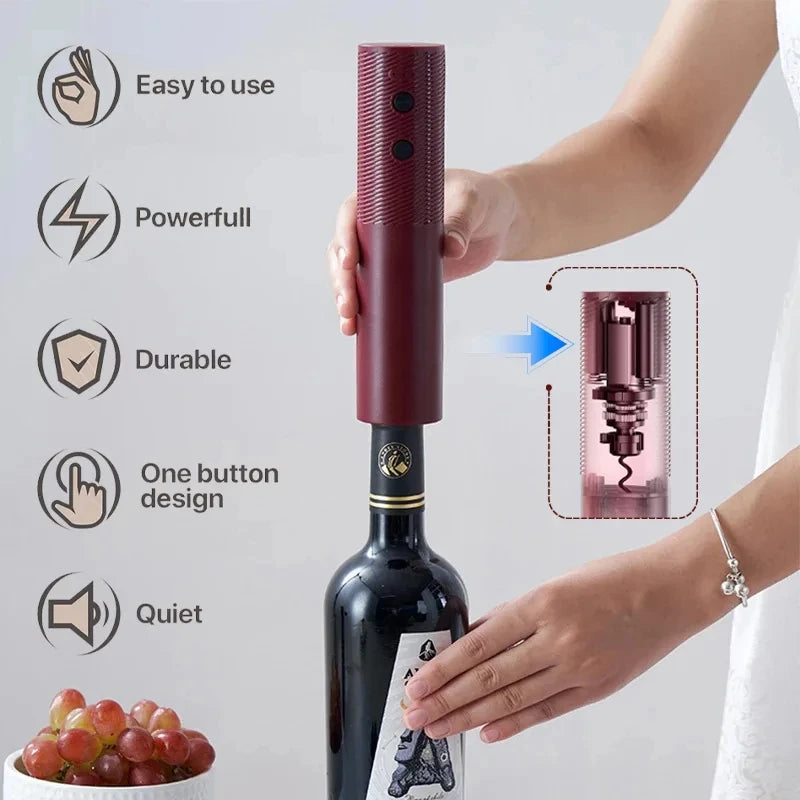 Electric Wine Bottle Opener & Corkscrew