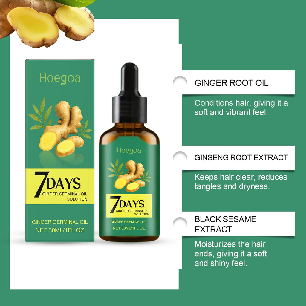 7-Day Ginger Hair Growth Serum – Anti-Hair Loss Scalp Treatment