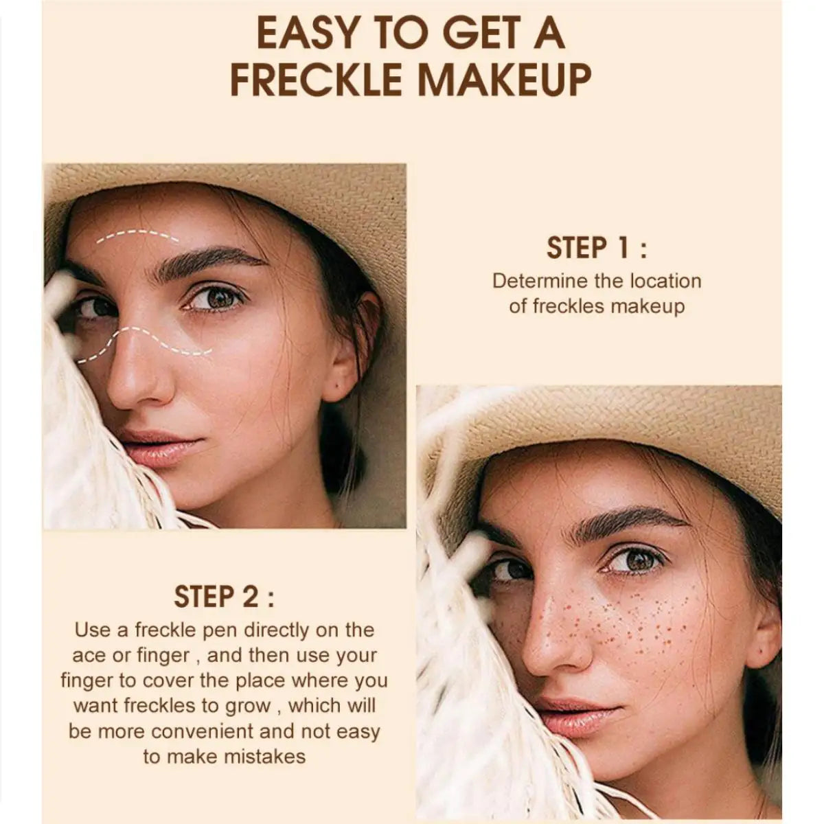 Waterproof Faux Freckle Makeup Pen – Natural Freckle Effect