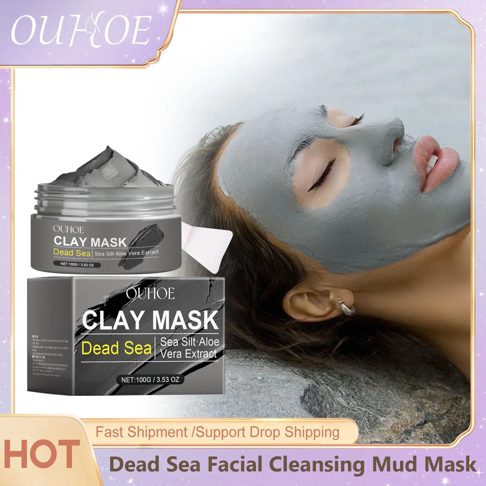 Dead Sea Mud Deep Cleansing Face Mask – Brightening, Hydrating & Acne Remover