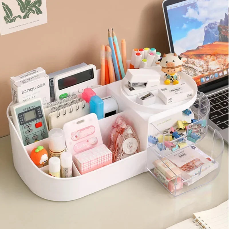 Makeup Organiser with Rechargeable Mirror – Large Capacity Cosmetic Display Case