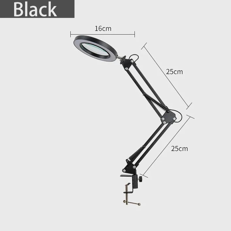 5X LED Magnifying Lamp with Clamp – 3 Colour Modes for Skincare, Soldering & Repair