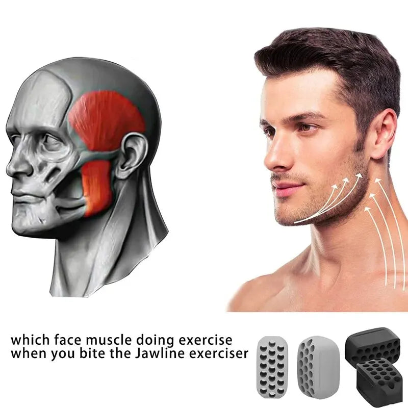 Silicone Jaw Exerciser & Facial Toner – Double Chin Reducer (2pk)