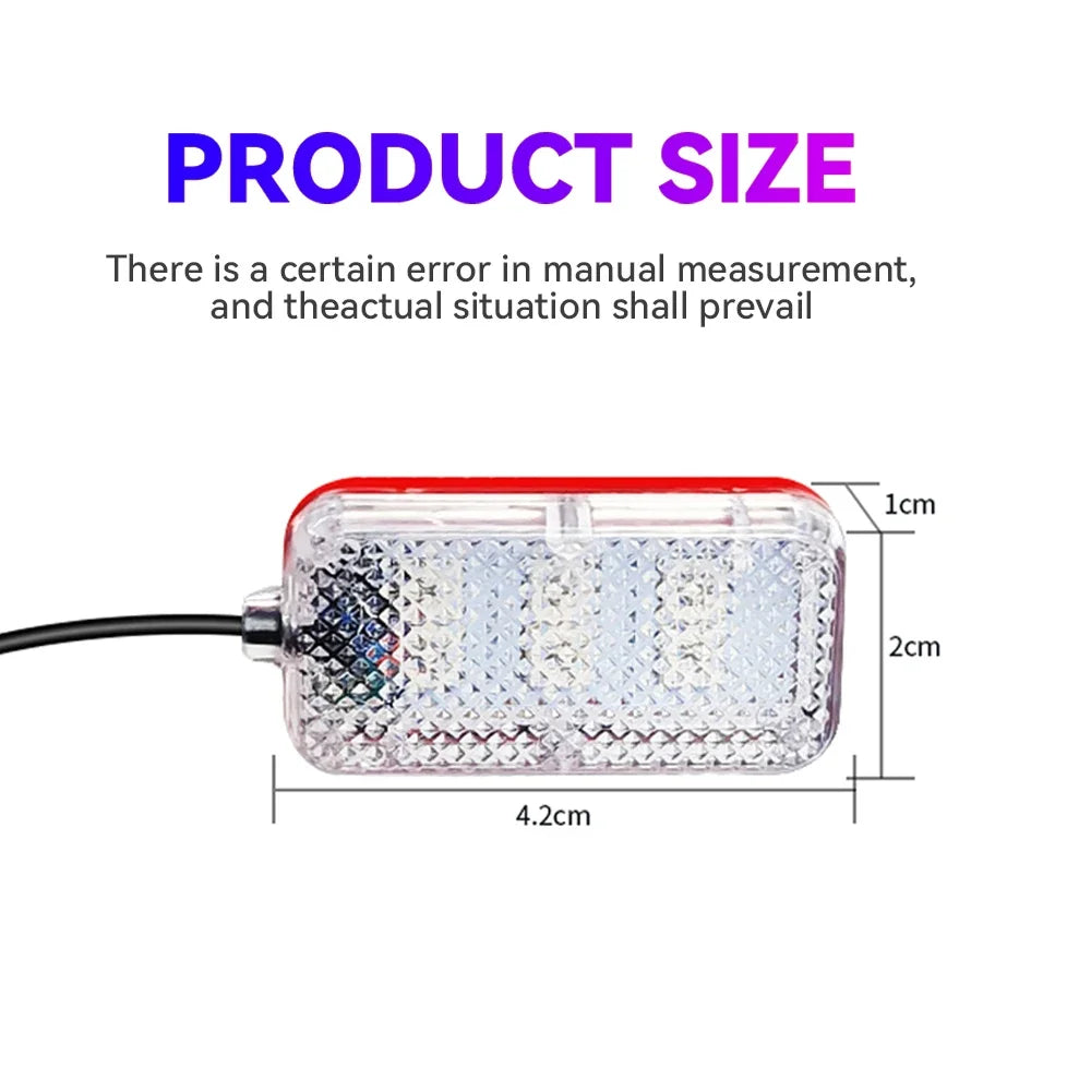 LED Car Interior Ambient Foot Light – USB RGB Atmosphere Lamp with App & Music Control